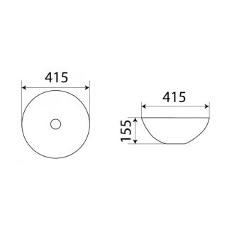 Раковина чаша Velvex 7811AMB, черный